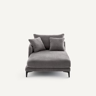 Longchair in polyester-katoen, MODERNISTE, ontwerp van Emmanuel Gallina