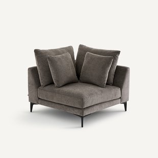 Hoekbank in polyestermix, MODERNISTE, ontwerp Emmanuel Gallina