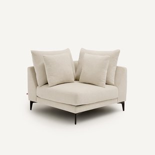 Hoekbank van gevlochten polyester, MODERNISTE, ontwerp Emmanuel Gallina