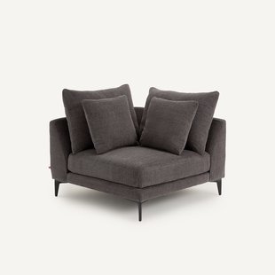 Hoekbank van gevlochten polyester, MODERNISTE, ontwerp Emmanuel Gallina