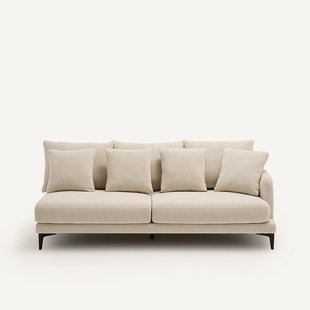 3-zits halve bank van gevlochten polyester, MODERNISTE, ontwerp Emmanuel Gallina