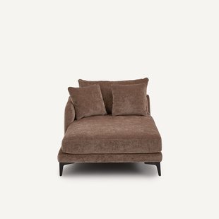 Longchair van fluweelmix, MODERNISTE, ontwerp Emmanuel Gallina
