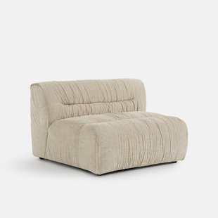 Loungestoel-element voor modulaire bank, in gevlamd chenille, SWEETY