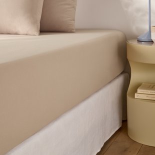 Hoeslaken van gewassen microvezel, gerecycled polyester,  hoogte 30 cm