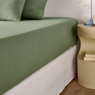 Hoeslaken van gewassen microvezel, gerecycled polyester,  hoogte 30 cm