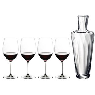 Riedel Wijnglazenset - Rode Wijnglazen - Veritas - Cabernet / Merlot + Wine Friendly Decanter