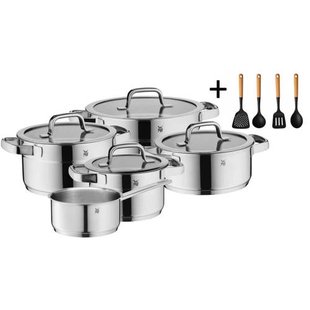 WMF WMF Pannenset Compact Cuisine 5-Delig Inclusief GRATIS Kookgerei set - Kookpan ø 16, 16, 20 en 20 cm en Steelpan ø 14 cm