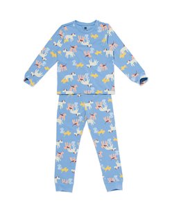 HEMA Kinderpyjama honden blauw (blauw)