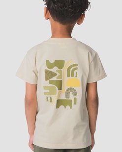 HEMA Kinder T-shirt abstract ecru (ecru)