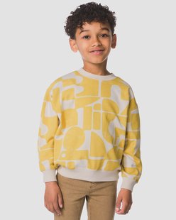 HEMA Kindertrui sweatstof abstract ecru (ecru)