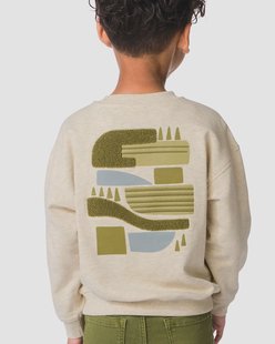 HEMA Kindertrui sweatstof grafisch zand (zand)