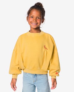 HEMA Kindertrui sweatstof eten mosterdgeel (mosterdgeel)