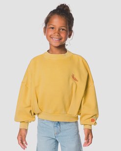 HEMA Kindertrui sweatstof eten mosterdgeel (mosterdgeel)