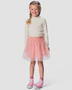 HEMA Kinderrok wijd mesh roze (roze)