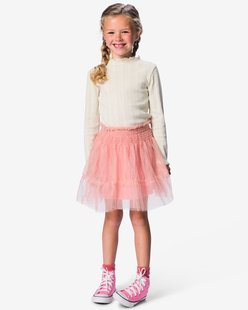 HEMA Kinderrok wijd mesh roze (roze)