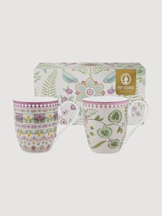 Grote koffiemokken Lily &amp; Lotus, 2-delig