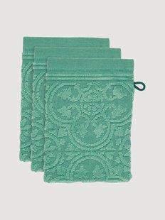 Jacquard badstofen washandjes Tile de Pip, 3-delig