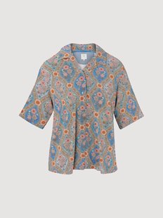 Viscose dames pyjamashirt Flora Ornamento van viscose