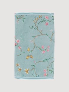 Gastendoekje Les Fleurs van fluweel en handdoekkatoen