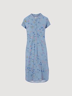 Dames viscose nachtjapon met korte mouwen Dalia Delhi Dreams