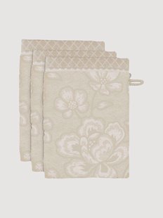 Katoenen terry handdoeken Jasmin Jacquard, 3-delig
