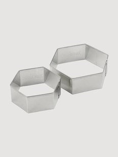 Koekjesvormen Hexagon Soccer Baking van metaal, 2-delig