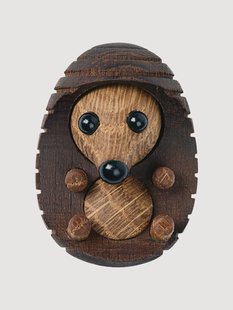 Handgemaakt decoratief object Spike Mini van essenhout