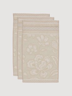 Katoenen terry gastendoekjes Jasmin Jacquard, 3-delig