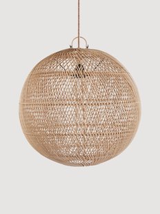 Handgeweven rotan lampenkap Bubble, in verschillende formaten
