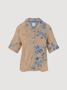 Vrouwenpyjamahemd Flora Marigold van viscose
