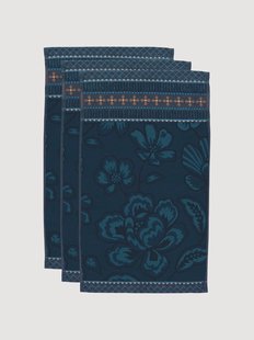 Katoenen terry gastendoekjes Jasmin Jacquard, 3-delig