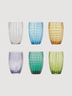Handgemaakte tumblers Perle, 6-delig