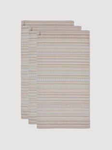 Handdoeken Geometric Print van velours &amp; terrykatoen, 3-delig