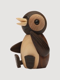 Handgemaakt decoratief object Snow van essenhout