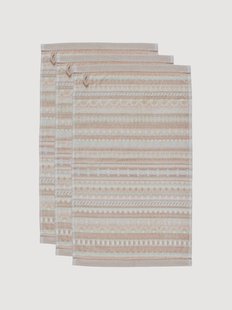 Gastendoeken Geometric Print van velours &amp; terrykatoen, 3-delig