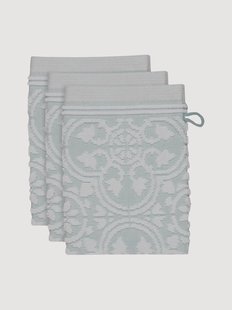 Jacquard badstofen washandjes Tile de Pip, 3-delig