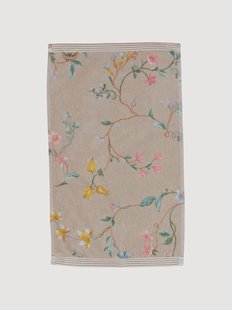 Gastendoekje Les Fleurs van fluweel en handdoekkatoen