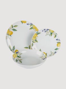 Porseleinen serviesset Lemon, 6 personen, 18-delig