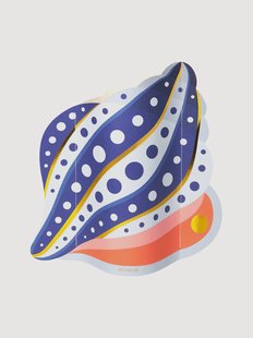 Handgemaakte decoratieve vaas Shell van papier, H 29 cm