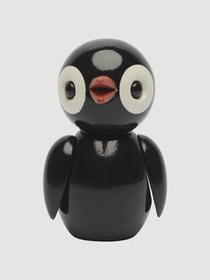 Handgemaakt decoratief object Bold Black van beukenhout