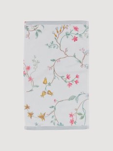 Gastendoekje Les Fleurs van fluweel en handdoekkatoen