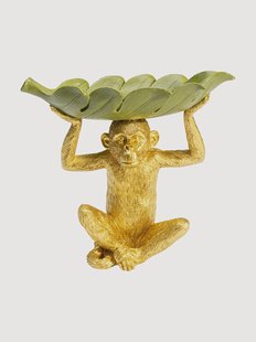 Decoratieve schaal Banana Leaf met voet