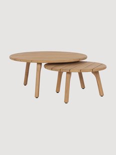 Ronde tuintafels Garita van teakhout, 2-delig