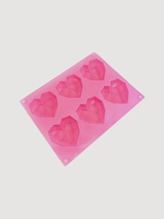 Siliconen bakvorm Diamond Hearts