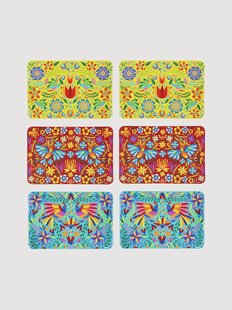 Placemats Mexican Flowers, 6-delig