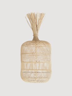 Handgeweven vloerlamp Dumpling van rotan, in verschillende formaten