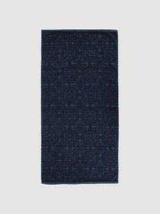 Jacquard katoenen terry douchehanddoek Tile de Pip