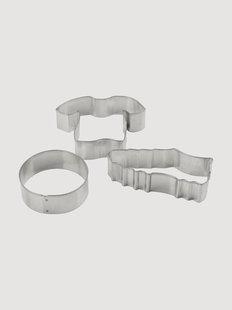 Voetbalkoekjesvormen Soccer Baking van metaal, 3-delig