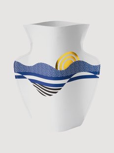 Handgemaakte decoratieve papieren vaas Salina, H 29 cm