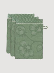 Katoenen terry washandjes Jasmin Jacquard, 3-delig